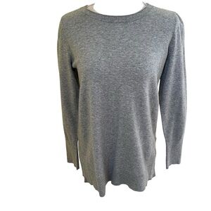 J. Jill Grey Scoop Neck Sweater XSP